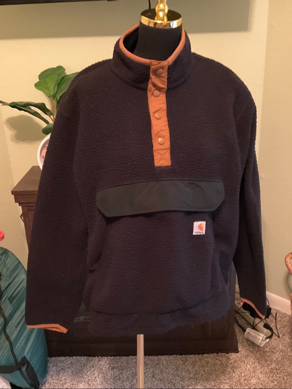 Carhartt Men’s Size Large 1/4 Snap Pullover Jacket